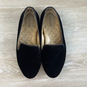 Birdies The Starling Black Velvet Loafers
